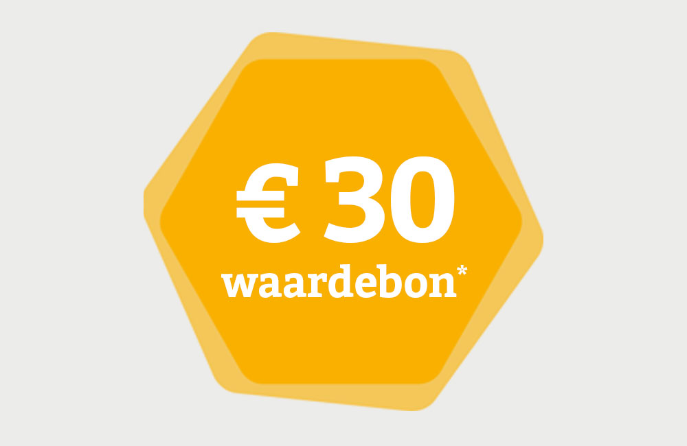 € 30 waardebon* voor je eerstvolgende bestelling bij Waschbär