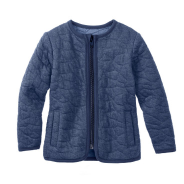 Gewatteerde jas van bio-katoen, nachtblauw