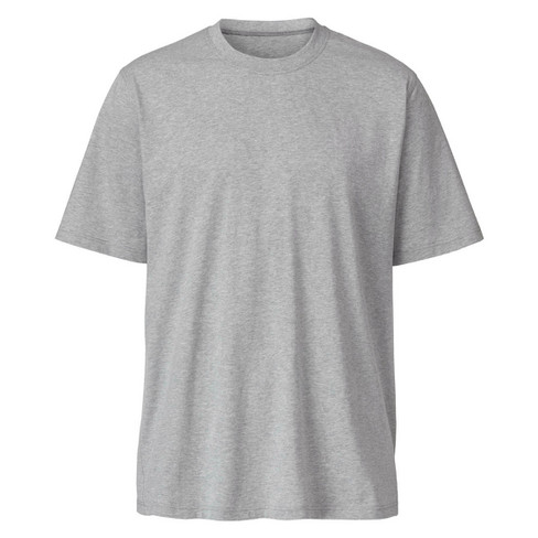 T-shirt van bio-katoen, grijs-gemêleerd