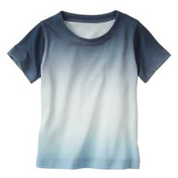 T-shirt van bio-katoen, rookblauw