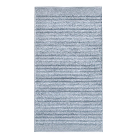 Badstof handdoek van bio-katoen en WECYCLED<span style=" vertical-align:super;">®</span> katoen, rookblauw
