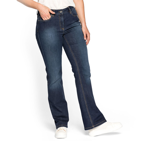 Jeans BOOTCUT van bio-katoen, donkerblauw