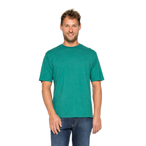 T-shirt van hennep en bio-katoen, caribisch