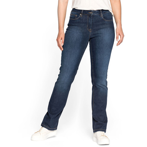 Jeans RECHT van bio-katoen, donkerblauw