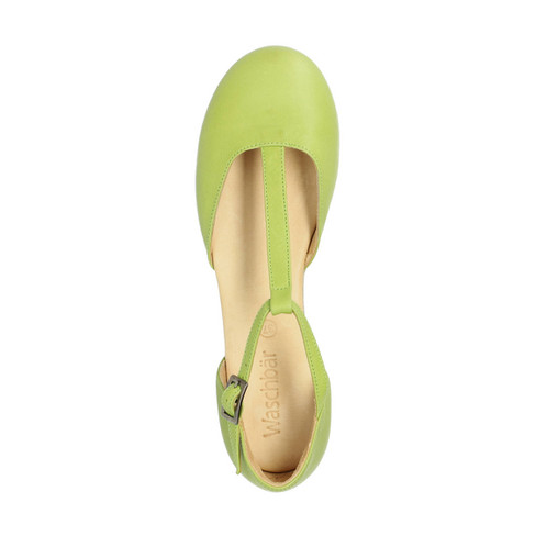 Ballerina T-strap, avocado