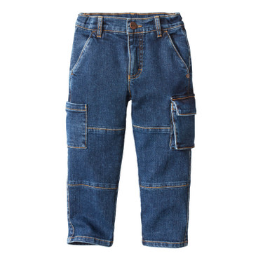Worker-jeans van bio-katoen, donkerblauw
