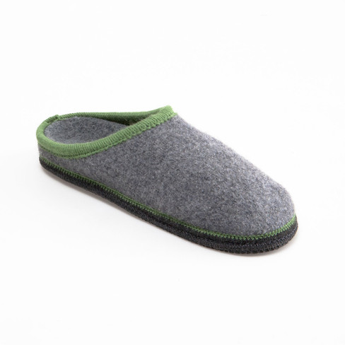 Pantoffel BIO FIT, grijs gemêleerd-groen