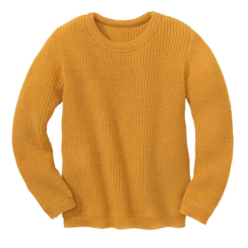 Gebreide pullover, geel