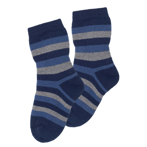 Badstof sokken van bio-katoen, blauw