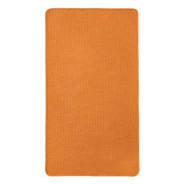 Wafelpiqué badhanddoek van bio-katoen, oranje