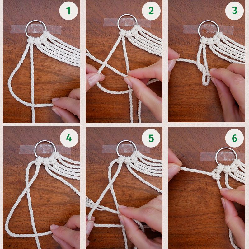 rijkdom enkel Betekenis Macramé sleutelhanger knopen: DIY | Waschbär-magazine