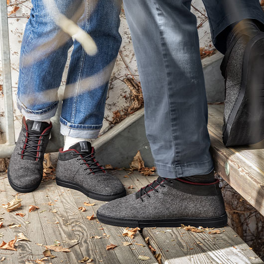 Wollen herenschoenen met aangenaam comfort