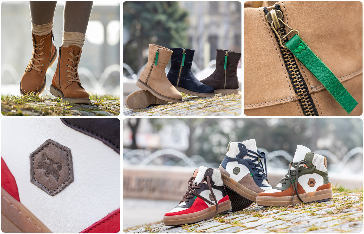 Collage van Waschbär schoenen