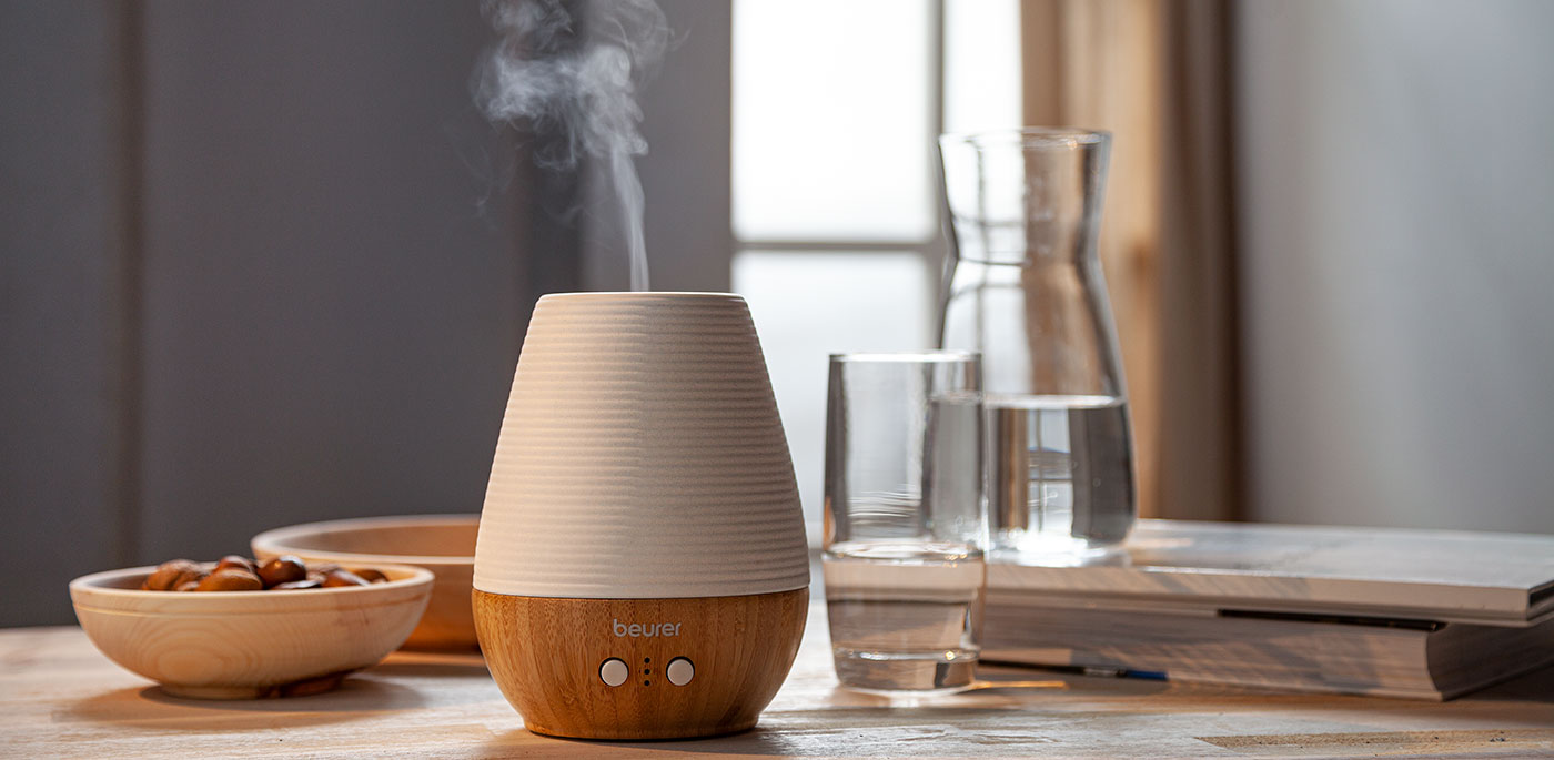 Hier zie je de Aroma-diffuser