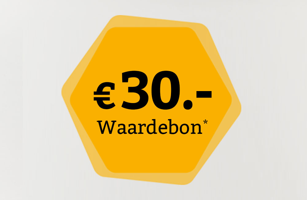 Voor je volgende aankoop - Een waardebon van 30 euro Voor je volgende aankoop - Een waardebon van 30 euro