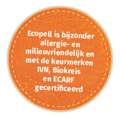 Ecopell is bijzonder allergie- en milieuvriendelijk en met de keurmerken IVN, Biokreis en ECARF gecertificeerd