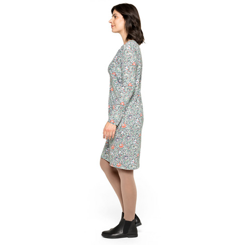 Bedrukte jurk van bio-katoen, zeegras-motief