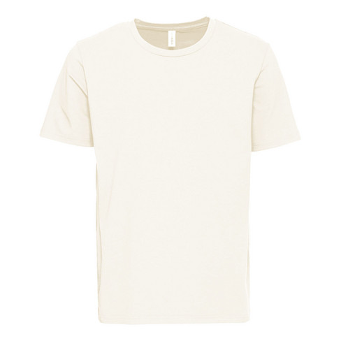T-shirt met ronde hals van bio-katoen, ecru