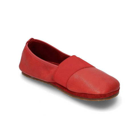 Barefoot ballerina van bio-leer, rood