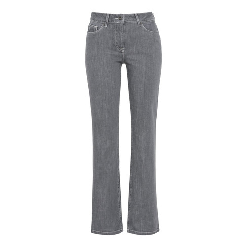 Image of Jeans "recht" van bio-katoen, grijs Maat: 50/L30