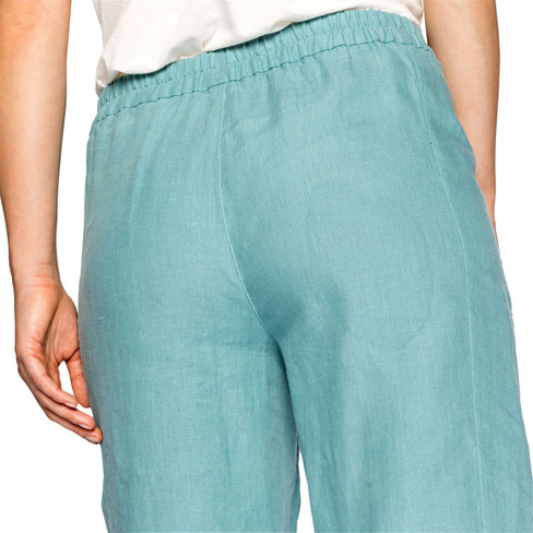 Comfortabele linnen broek, waterblauw