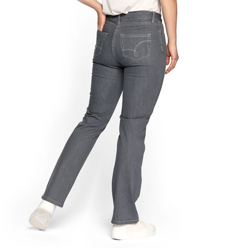 Jeans RECHT van bio-katoen, grijs