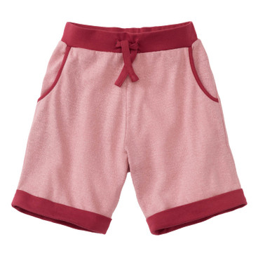 Shorts van zijde, roze