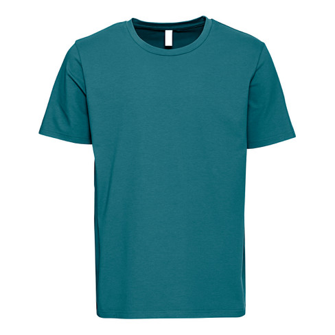 T-shirt van bio-katoen met elastaan, oceaanblauw