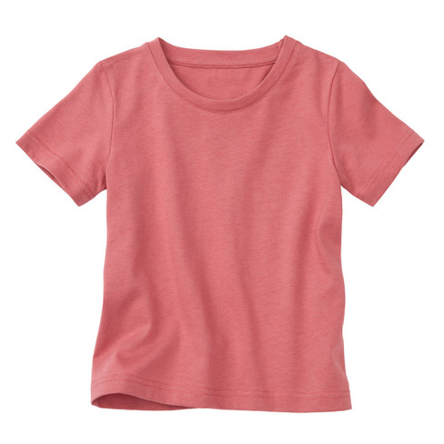 T-shirts van bio-katoen, set van 2, rozenhout/gletscher-gestreept