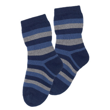 Badstof sokken van bio-katoen, blauw