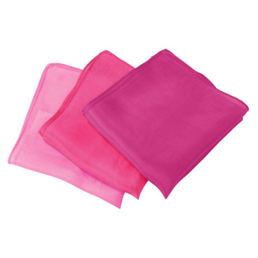 Set doekjes van biologische zijde, roze tinten