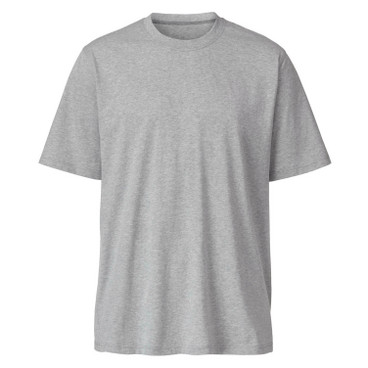 T-shirt van bio-katoen, grijs-gemêleerd