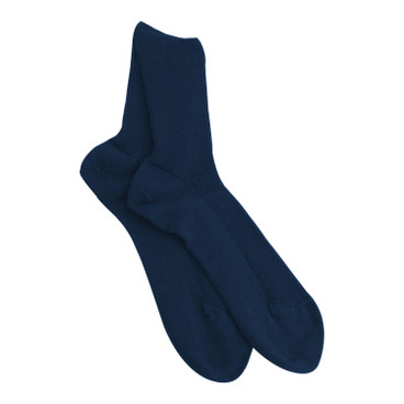 Pak van 3 paar katoenen sokken zonder elastiek, marine