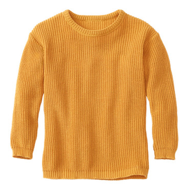 Lange trui van bio-katoen, geel