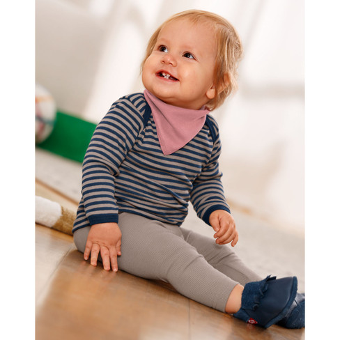 Baby-legging van bio-katoen met elastaan, waterblauw