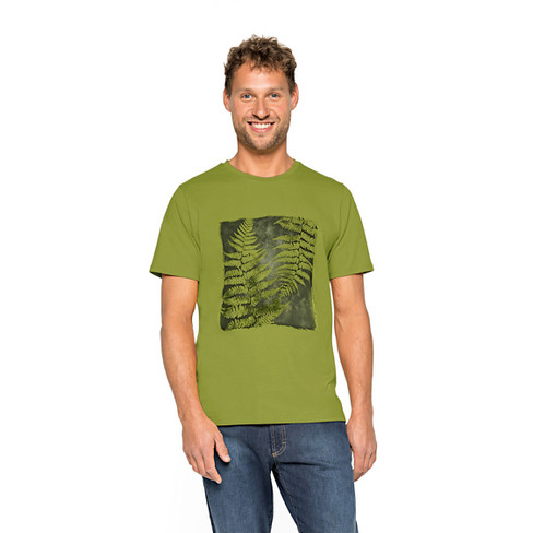 T-shirt van bio-katoen met elastaan, kiwi