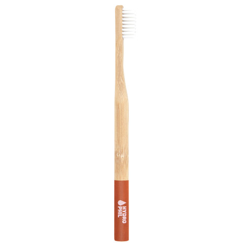 Tandenborstel bamboe, medium zacht, rood