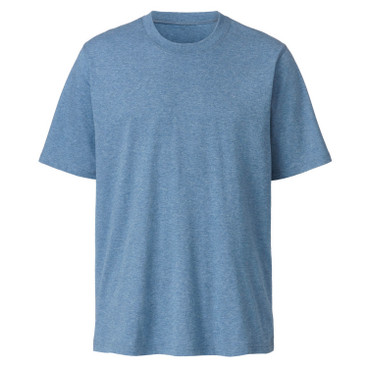 T-shirt van bio-katoen, jeansblauw-gemêleerd