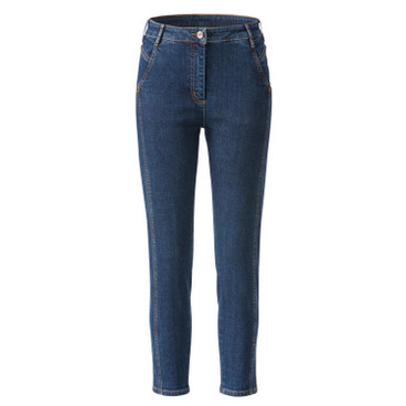 7/8 jeans van bio-katoen, donkerblauw