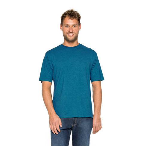 T-shirt van hennep en bio-katoen, oceaan