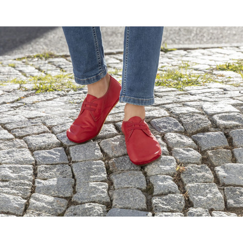 Barefoot schoen van bio-leer, rood