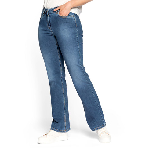 Bootcut jeans van bio-katoen, lichtblauw