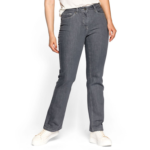 Jeans RECHT van bio-katoen, grijs