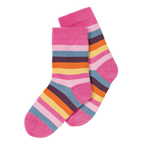 Sokken van bio-katoen, pink-multicolor