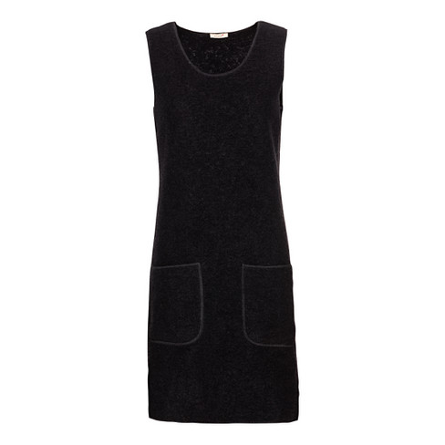 Image of Walkstof jurk, zwart Maat: 34