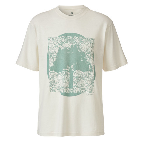 T-shirt met print van hennep en bio-katoen, natuur-bedrukt