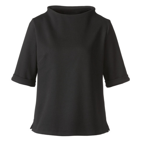 Jersey shirt met korte mouwen van bio-katoen, zwart