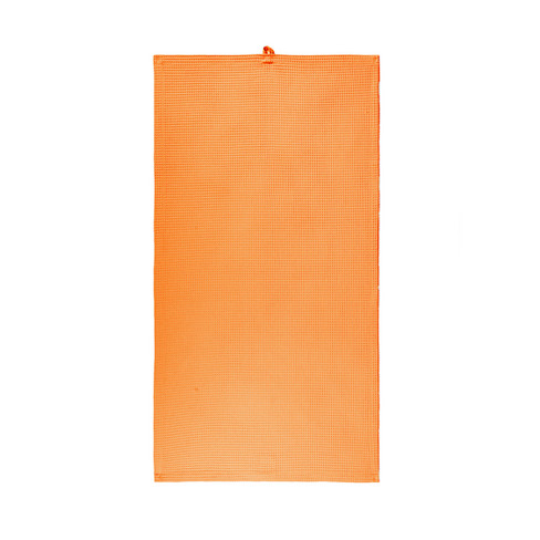 Wafelpiqué handdoek van bio-katoen, oranje