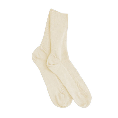 2-delige set katoenen sokken, natuur