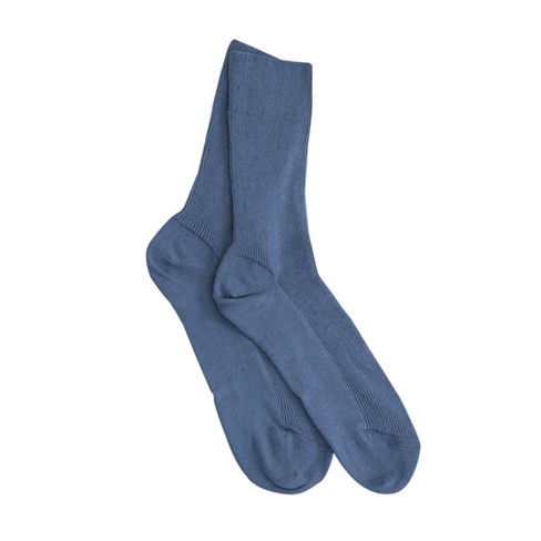 Image of 2-delige set katoenen sokken, jeansblauw Maat: 44-46